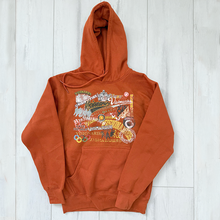 Load image into Gallery viewer, Visionaries Mash-up Premium 9oz Hoodie (Burnt Orange)