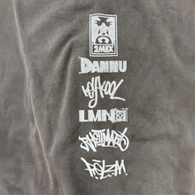 Load image into Gallery viewer, Visionaries Mash-up Super Premium 12oz Vintage Dyed Hoodie (Ash Black)