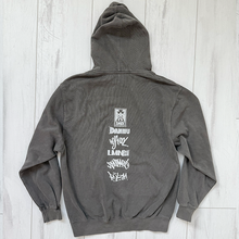 Load image into Gallery viewer, Visionaries Mash-up Super Premium 12oz Vintage Dyed Hoodie (Ash Black)