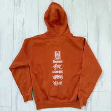 Load image into Gallery viewer, Visionaries Mash-up Premium 9oz Hoodie (Burnt Orange)
