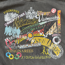Load image into Gallery viewer, Visionaries Mash-up Super Premium 12oz Vintage Dyed Hoodie (Ash Black)
